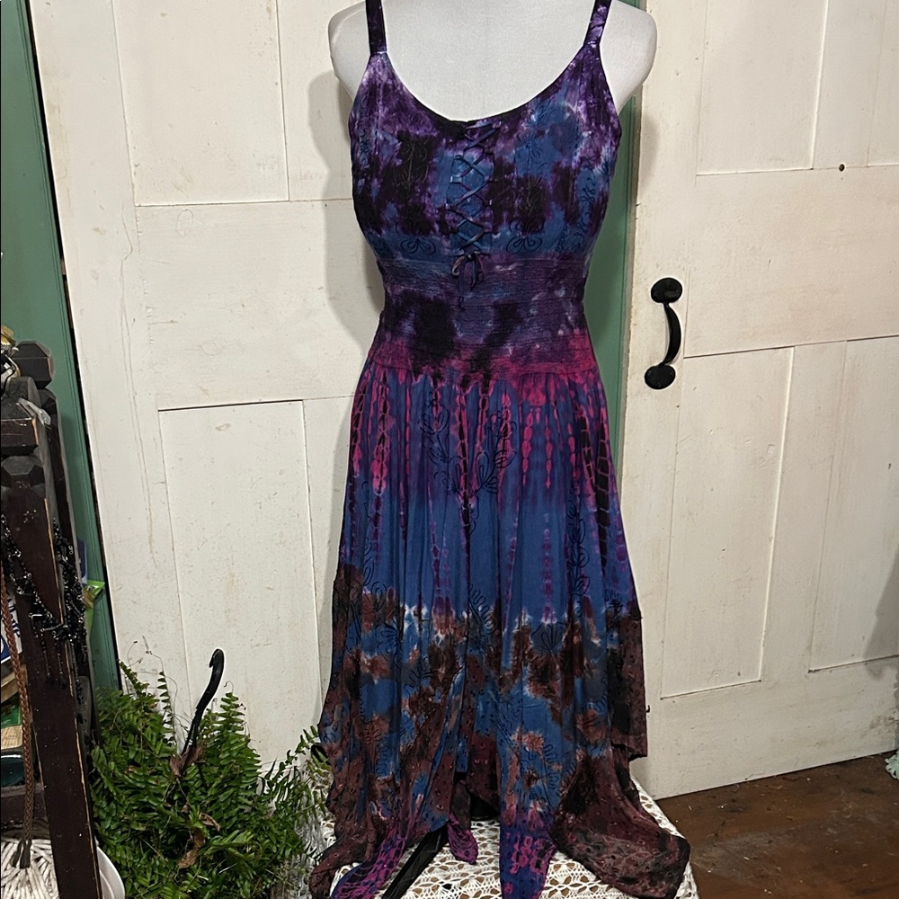 NWT Vintage My Choice Tie-Dyed Sundress Size S Hippie Boho Whimsigoth Celestial
